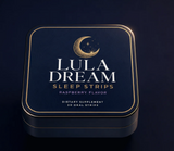 Lula Dream Sleep Strips tin and raspberry oral strips
